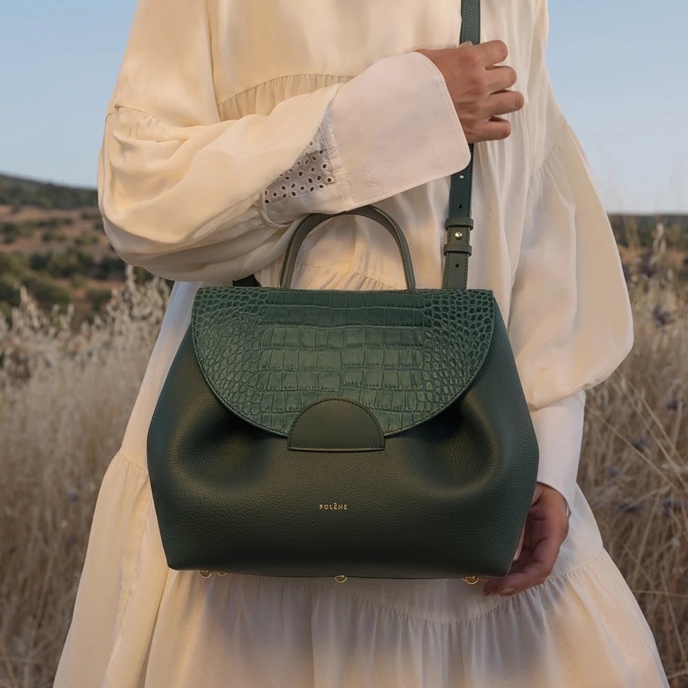 polene paris numero un trio green croc